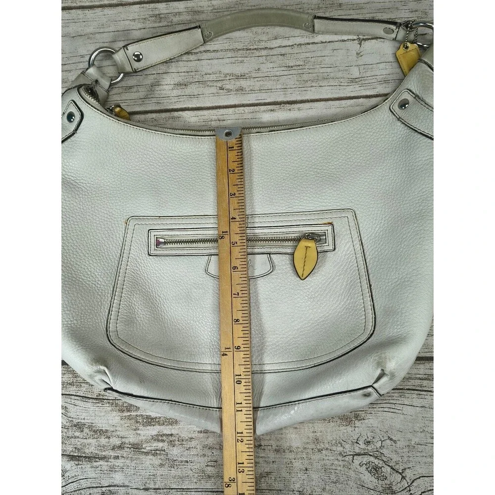 Coach Penelope cream pebbled leather shoulder bag J0882 13159